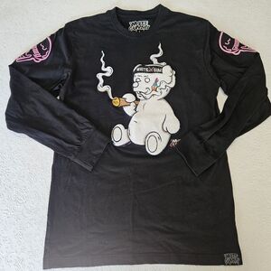 White Gummy Large Long Sleeve embroidered Tshirt